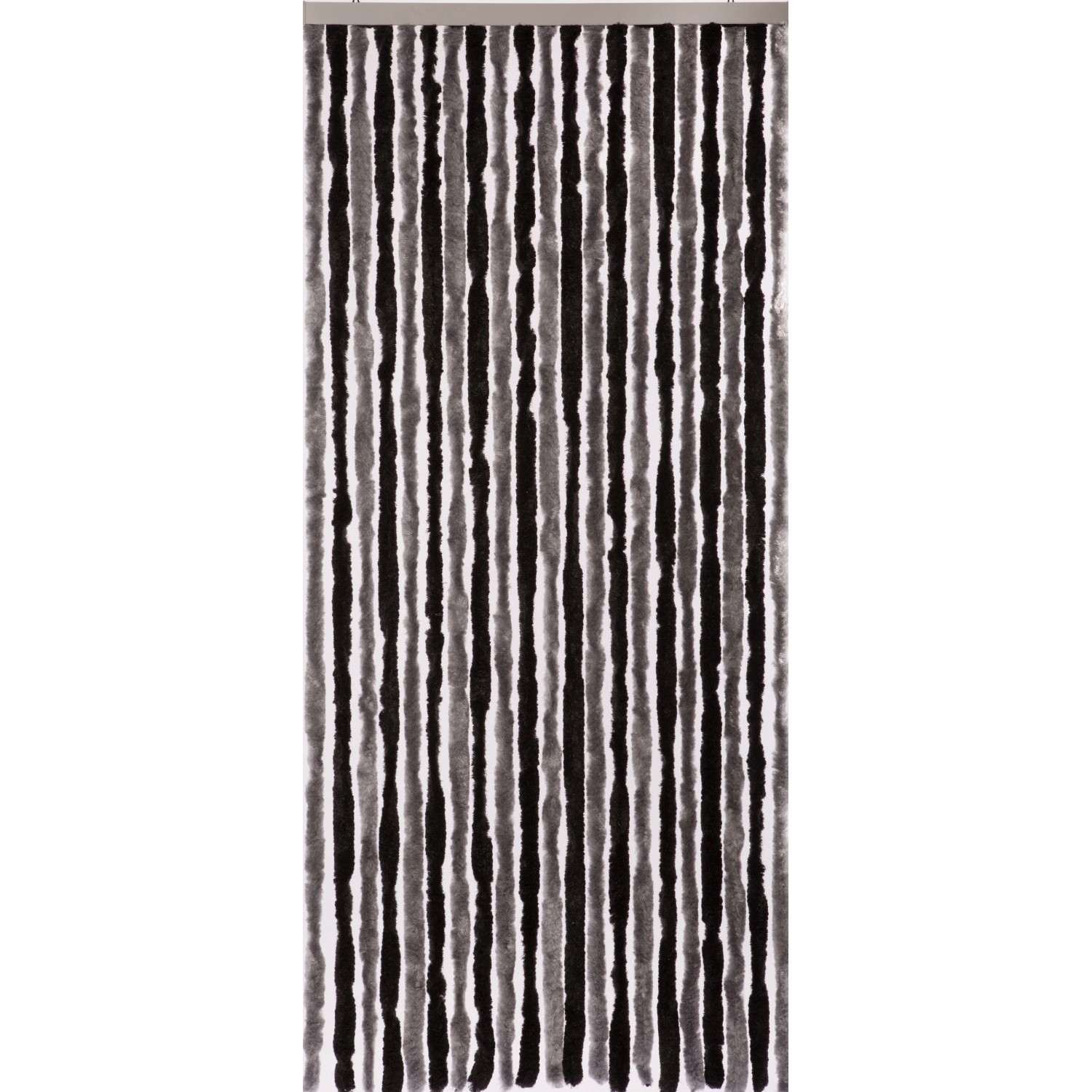 Türvorhang Flauschi Schwarz-Grau 90 cm x 200 cm günstig online kaufen