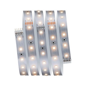 Paulmann LED-Streifen MaxLED 500, warmweiß, 1,5 m, mit leuchtenden LEDs und Steckverbindern.
