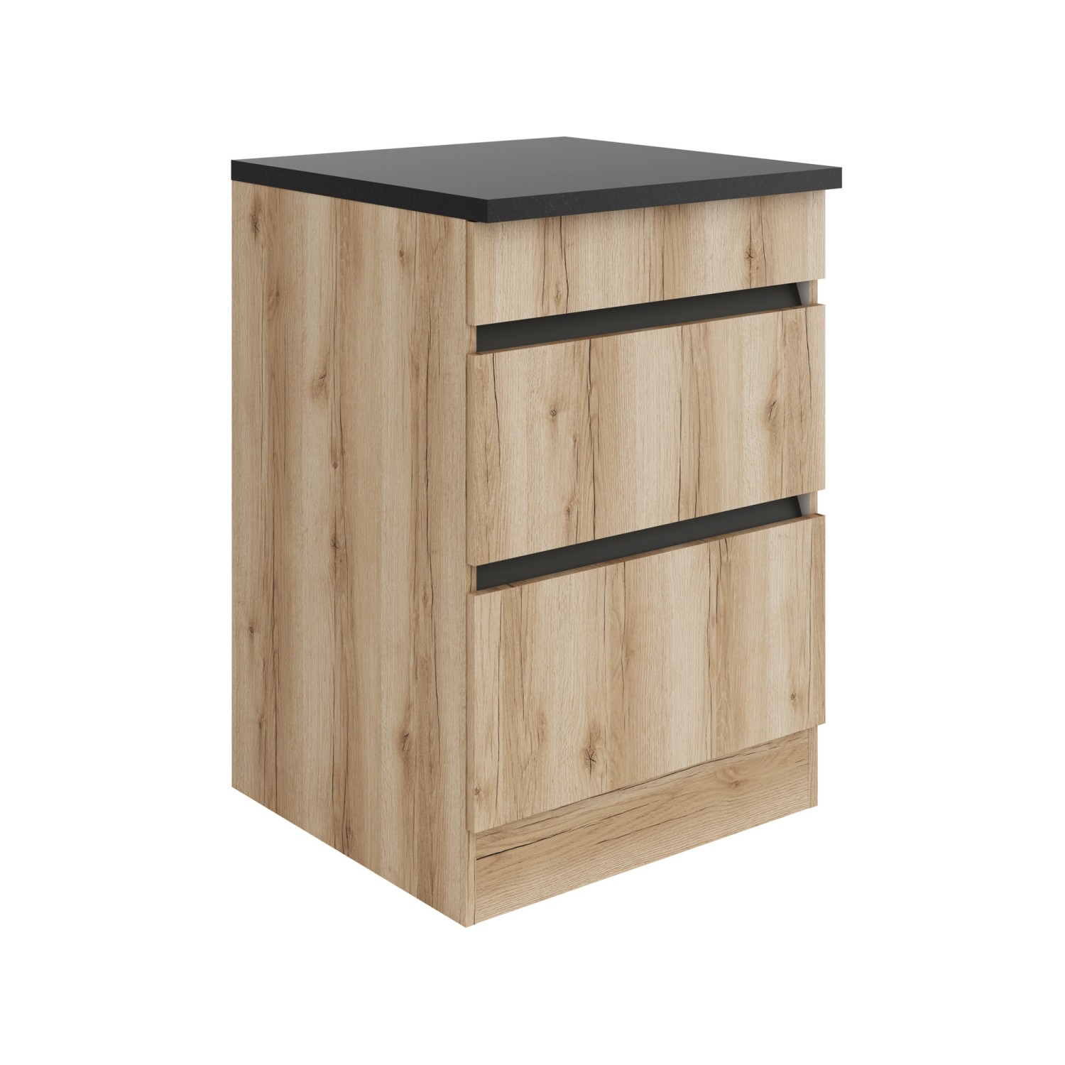 Optifit Unterschrank mit Auszügen 60 x 88 x 60 cm Kaya290 Wildeiche Nachbil günstig online kaufen