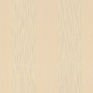 Gelbe Tadessi Vliestapete mit Blockstreifen und feiner Struktur.