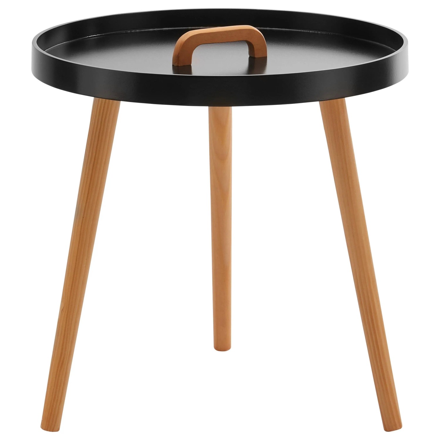 Bessagi Home Beistelltisch Lia Schwarz Pinie MDF
