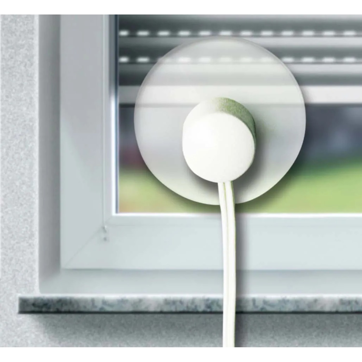 Schellenberg Sonnensensor Plus, weiße Lichtsteuerung am Fenster für Rollladenantriebe.