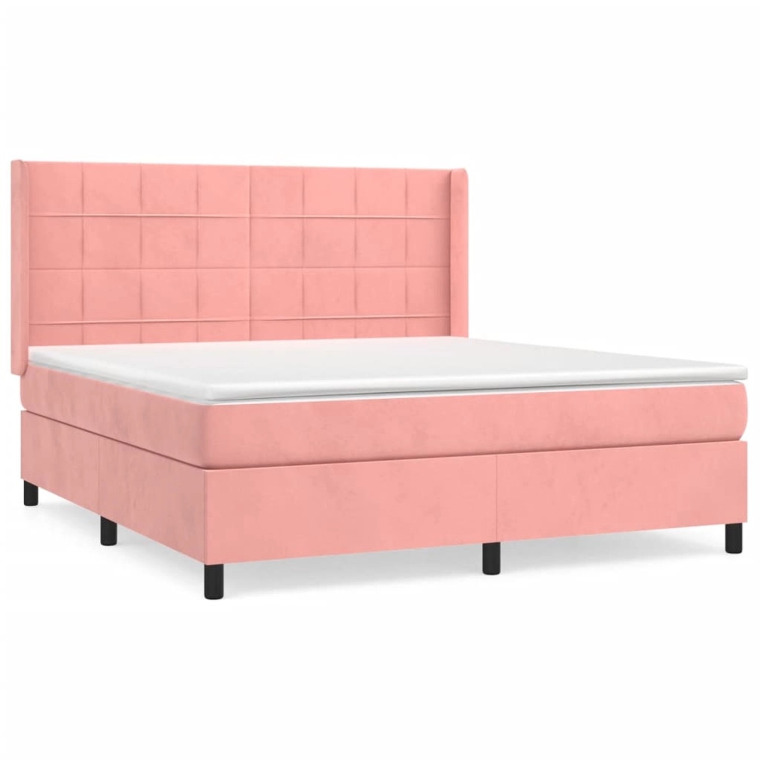 vidaXL Boxspringbett mit Matratze Rosa 160x200 cm Samt 3132692 günstig online kaufen