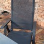 Acamp Klappsessel Urban in Anthrazit-Carbon, Gartenstuhl mit atmungsaktivem Acatex-Gewebe und Aluminiumgestell.