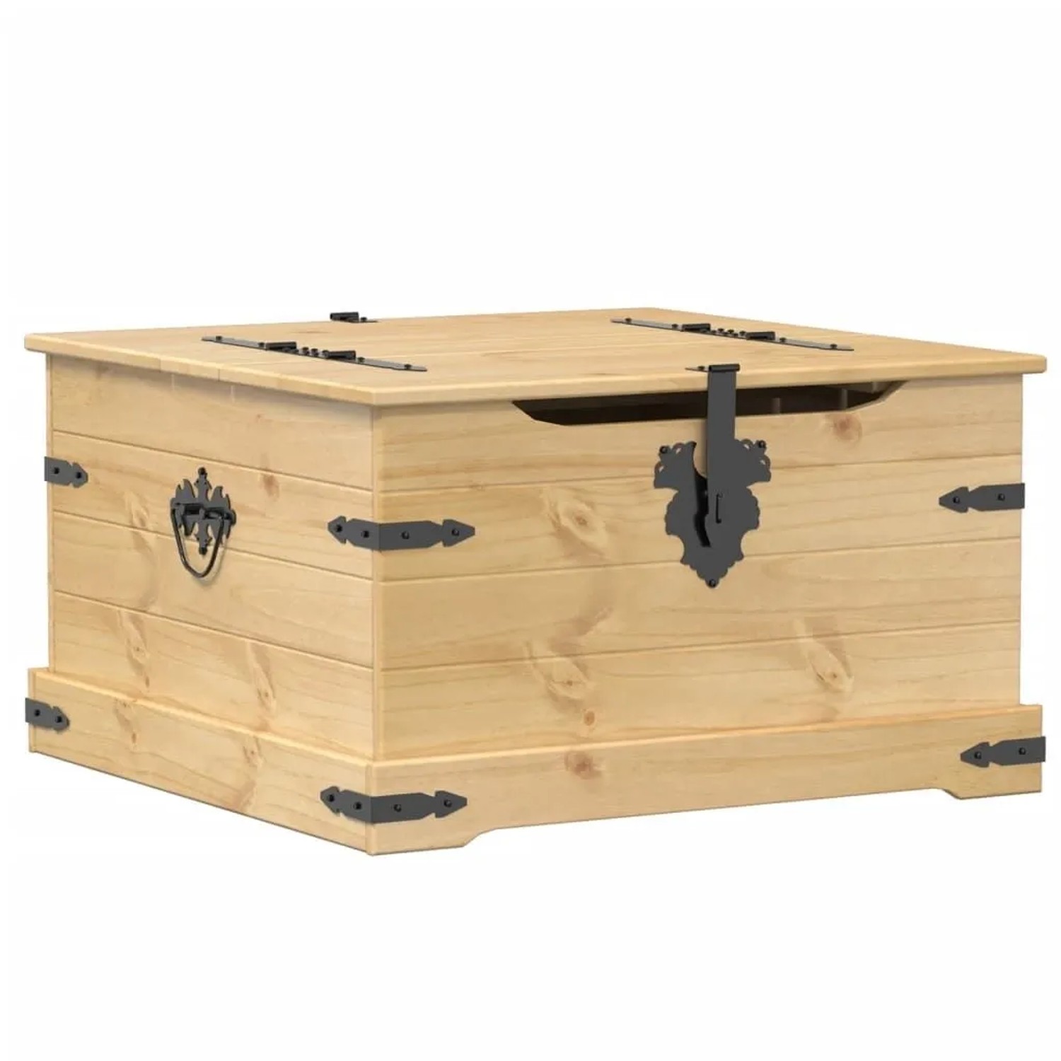 vidaXL Truhe Corona 78x78x45 cm Massivholz Kiefer 4002771