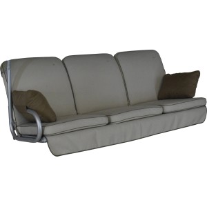 Beige Angerer Hollywoodschaukel Auflage Comfort Style mit Seitenkissen und Unterlage.