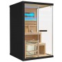 Artsauna Vantaa Sauna 120x120cm mit 3,5 kW Ofen, Glasfront, Ambientebeleuchtung und Zubehör.
