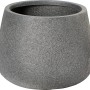 Anthrazitfarbener Pflanztopf, 30x30x22,5 cm, mit rauer Oberfläche für Innen- und Außenbereich.