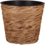 Naturfarbener Übertopf aus Wasserhyazinthe, Ø 30 cm, für den Innenbereich.