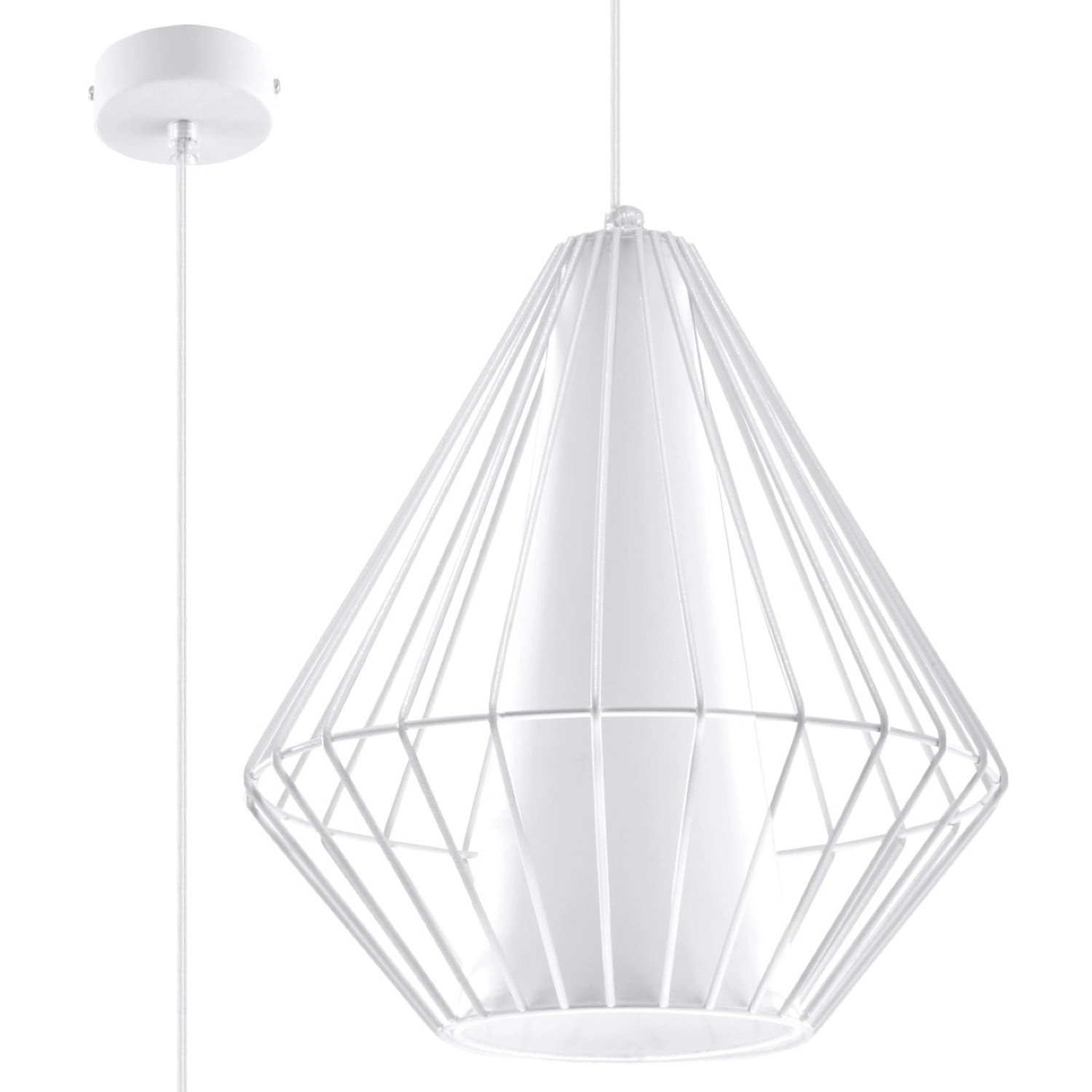 Sollux Lighting Hängeleuchte Demi Weiß