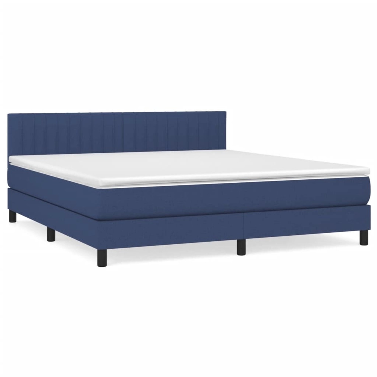 vidaXL Boxspringbett mit Matratze Blau 160x200 cm Stoff1467074 günstig online kaufen