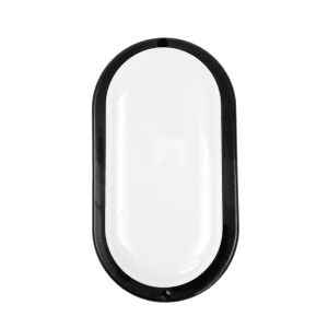 LUXULA Feuchtraumleuchte IP65 CCT 3000K-6500K Warm- Kaltweiß Ovalleuchte 12W Kellerlampe 1080lm Garagenleuchte Außenleuchte Schwarz