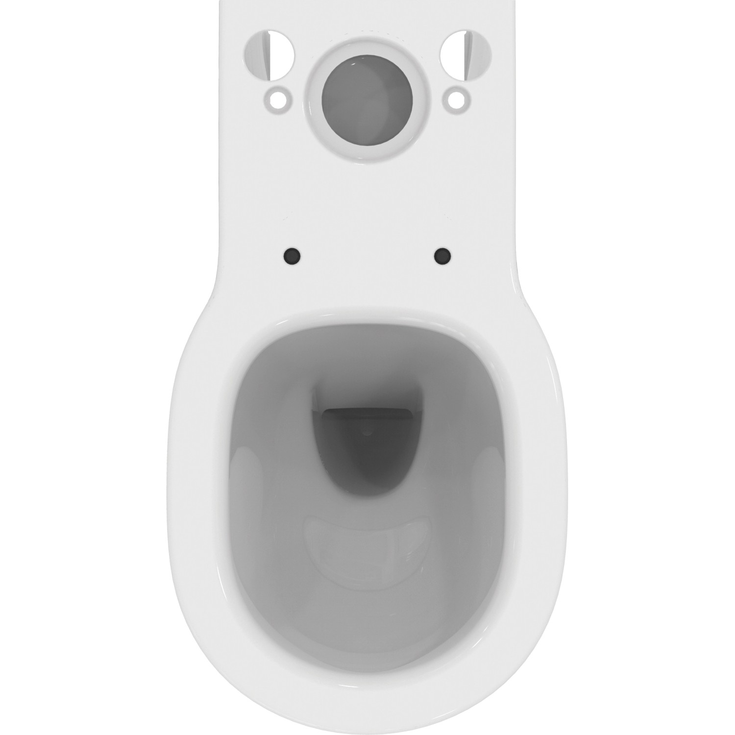 Ideal Standard Connect Air Stand-WC, spülrandlos, AquaBlade, weiß, Tiefspüler, Aufsicht.