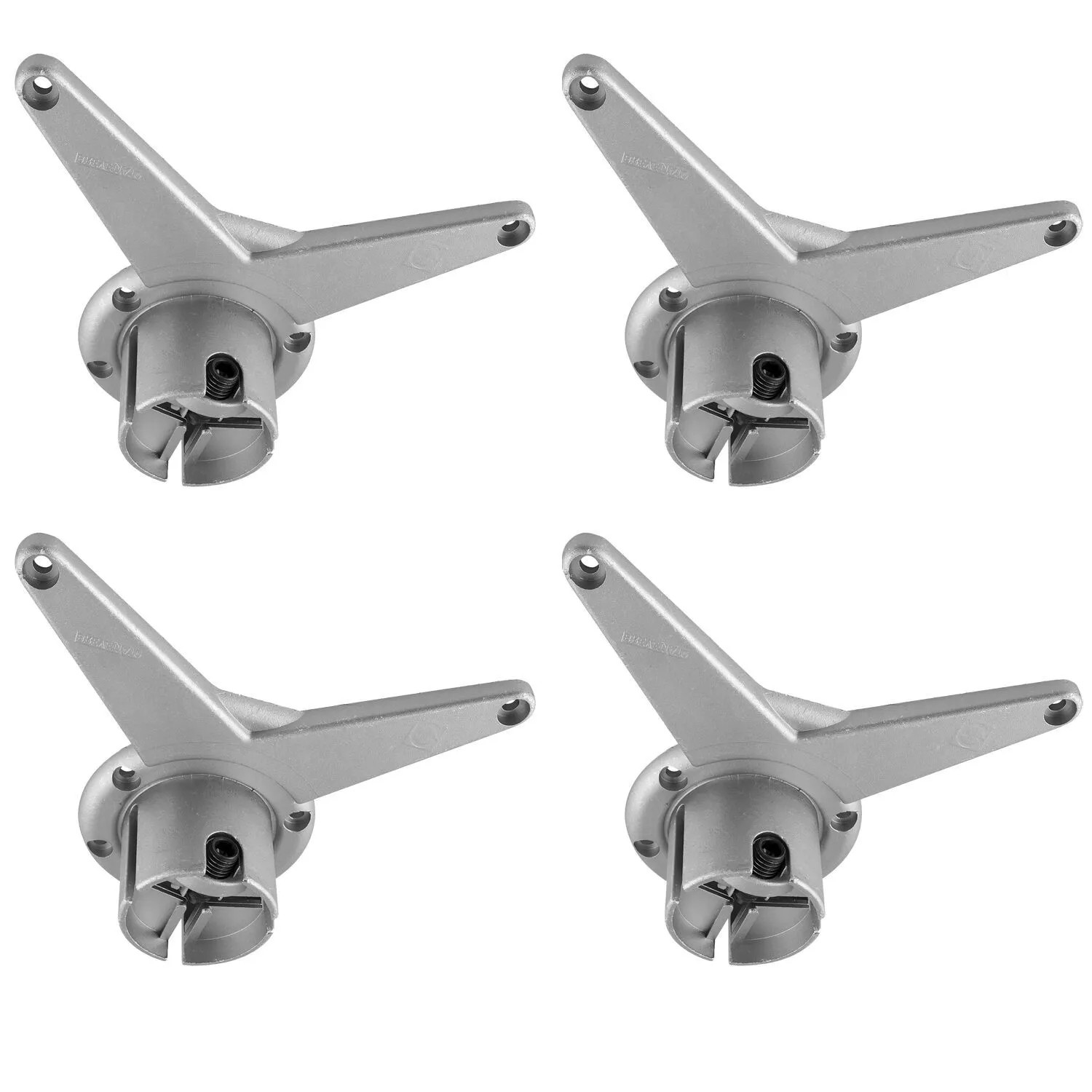vasalat Set Camar Tischbeinbefestigung oben für Tischbeine Ø 60 mm Aluminium 4 Stück