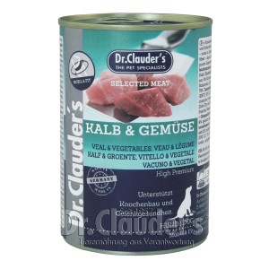 Dr. Clauder's Hunde-Nassfutter Kalb & Gemüse, 400g Dose.