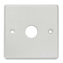 Blanko Klingelblende aus Aluminium, 86x86 mm, für Sicherheit & Haustechnik.