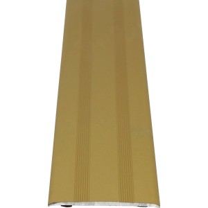 Selbstklebendes Übergangsprofil aus Messing, 38 mm breit und 1000 mm lang, für Laminat und Parkett.