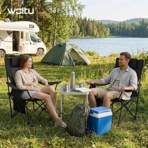 WOLTU Campingstuhl Faltbar Klappstuhl bis 150 kg Belastbar 2 Set