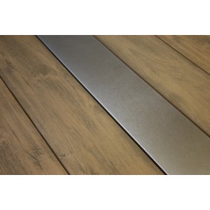 Detailansicht: Gartentisch Florence, rechteckig, champagnerfarben, mit Aluminiumgestell.