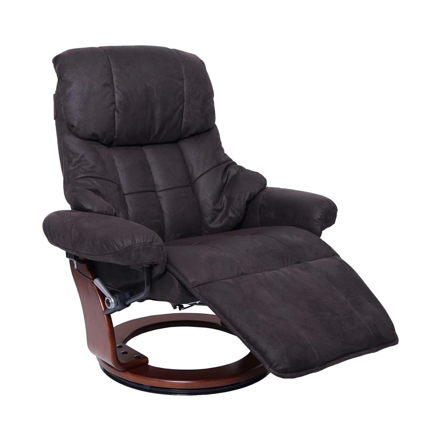 Mca Relaxsessel Calgary 2 Stoff/Textil 150kg Belastbar Braun-Schwarz Walnuss-Optik