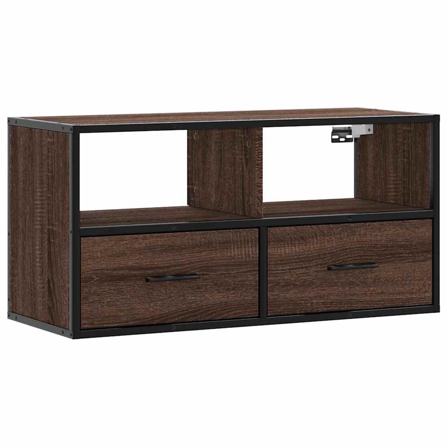 vidaXL TV-Schrank Braun Eiche 80x31x39,5 cm Holzwerkstoff und Metall 848923 günstig online kaufen