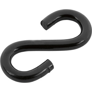 S-Haken Schwarz Verzinkt 50 mm 2 Stück