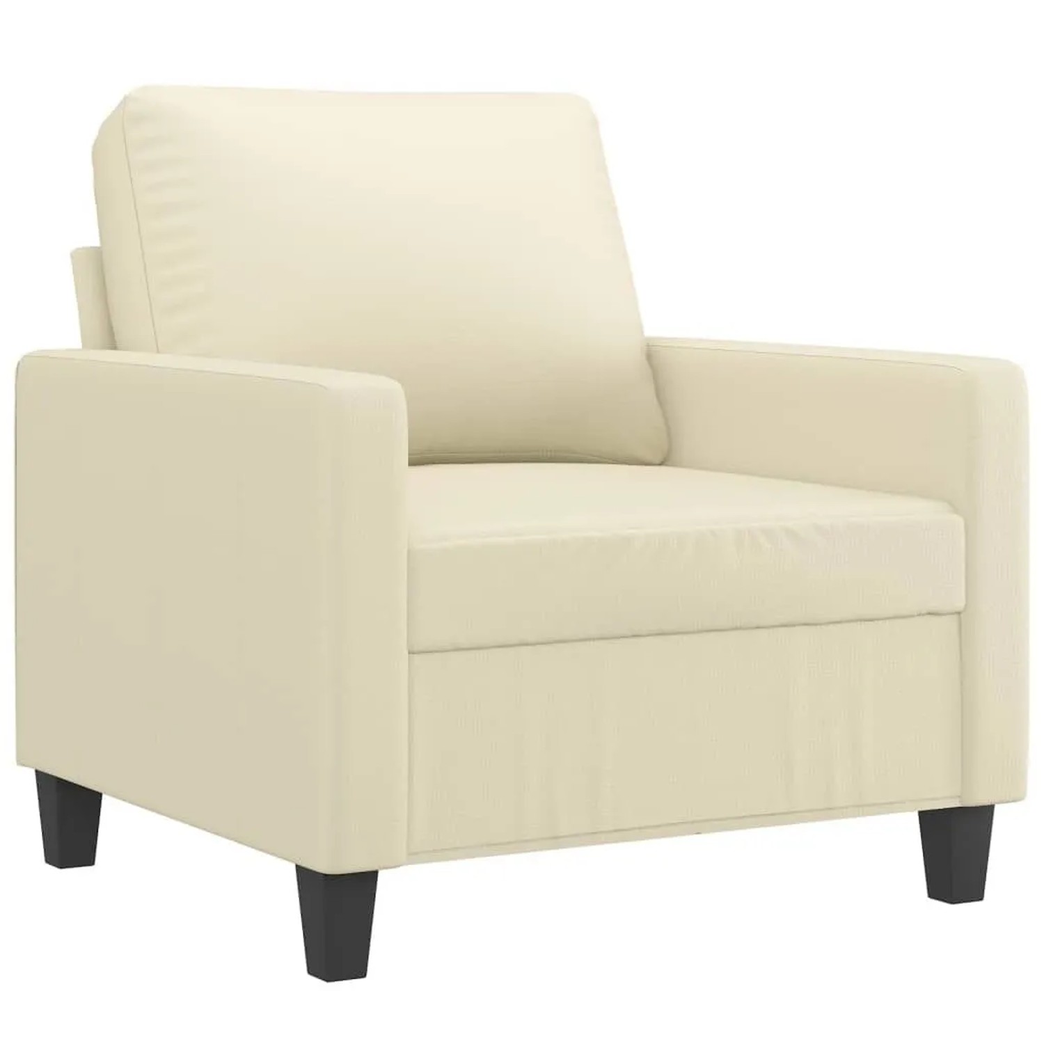 vidaXL Sessel Creme 60 cm Kunstleder 359128