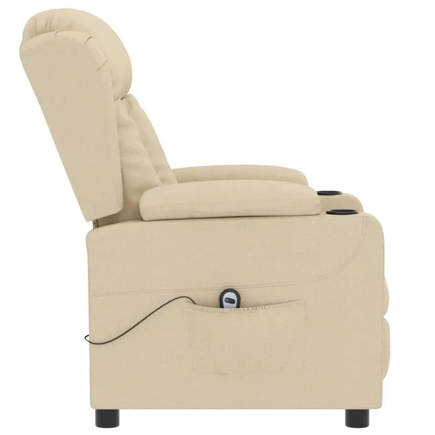 vidaXL Relaxsessel Elektrisch Creme Stoff 3098786_5