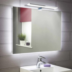 Kalb Aurinko LED Badleuchte, 60cm, Chrom, Neutralweiß. Spiegellampe für Bad & Spiegelschrank.