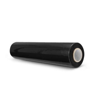 Rolle schwarze Stretchfolie (300m) für Verpackung und Versand.