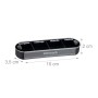 Relaxdays Pillendose Kunststoff Schwarz 7 Tage 4 Fächer Schiebedeckel 13 cm x 11,5 cm x 4,5 cm 170 g_5