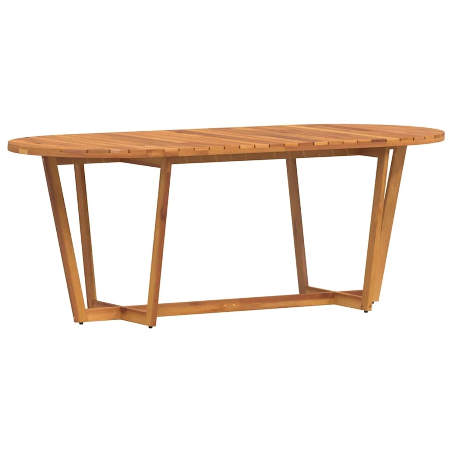 vidaXL Garten-Esstisch Oval 200x90x75 cm Massivholz Akazie 4108137 günstig online kaufen