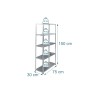 Relaxdays Lagerregal Stahl Silber Schwerlast 200 kg 150 cm x 75 cm x 30 cm_4