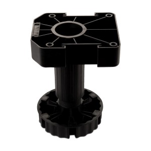 SOTECH 4er Set Möbelfüße Schwarz mit Sockelhöhe 125 mm