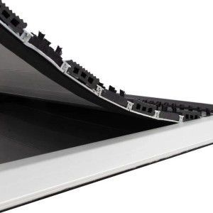 Floordirekt Fußmatte Spectral Aluminium Türmatte PVC/Bürste 47 x 68 cm