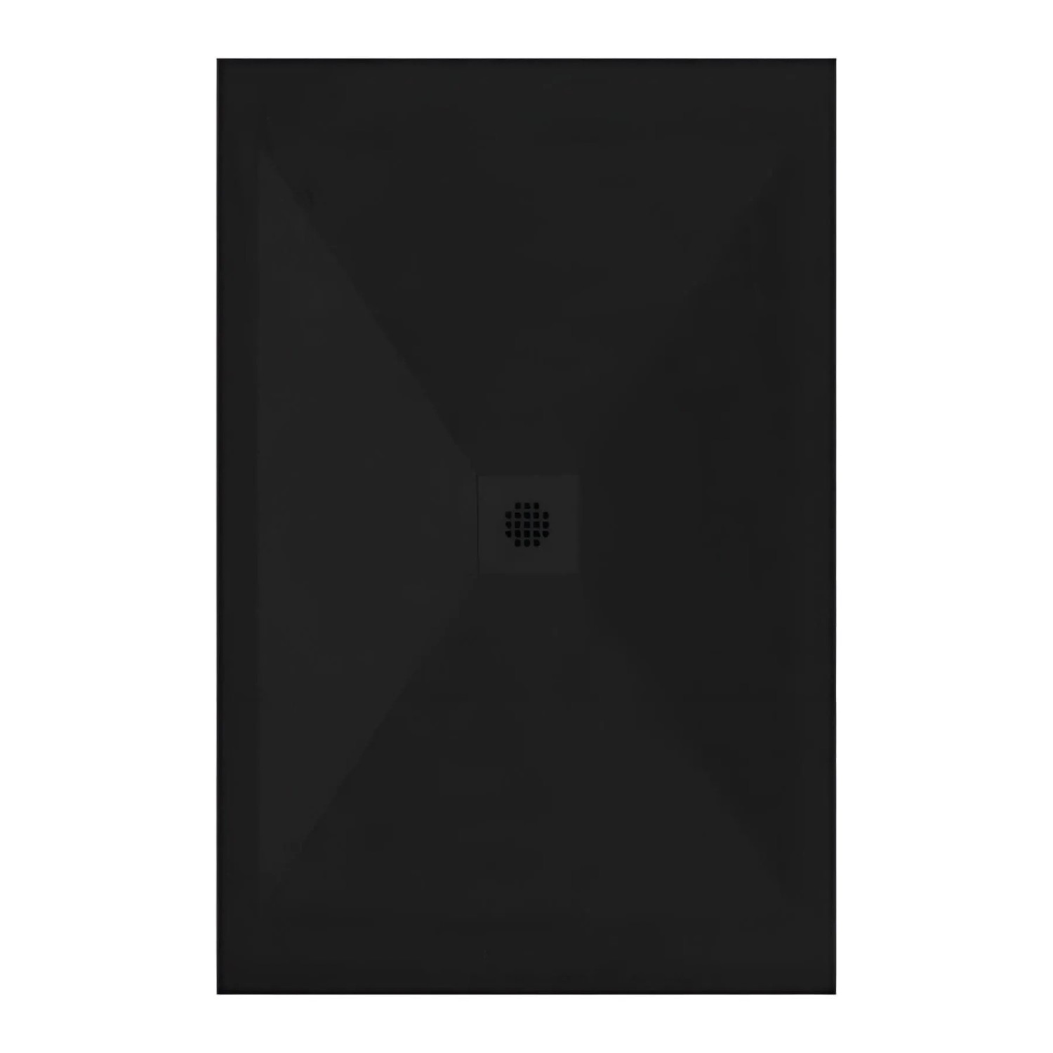 Mirlo Mineralguss Duschwanne Extra Flach Dexa  Schwarz 90x140cm