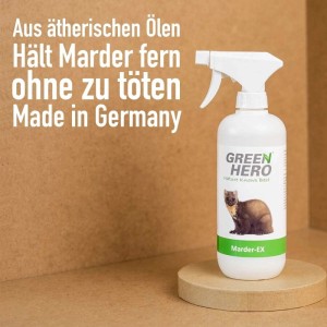 GreenHero Marder-Ex Spray: Marderabwehr mit ätherischen Ölen, einfache Anwendung.