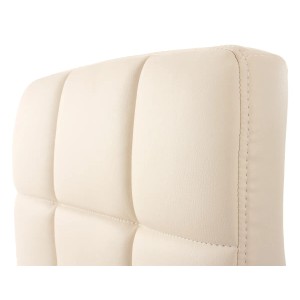 Detailansicht der Rückenlehne des cremefarbenen MCW Esszimmerstuhls Cadiz (6er-Set).