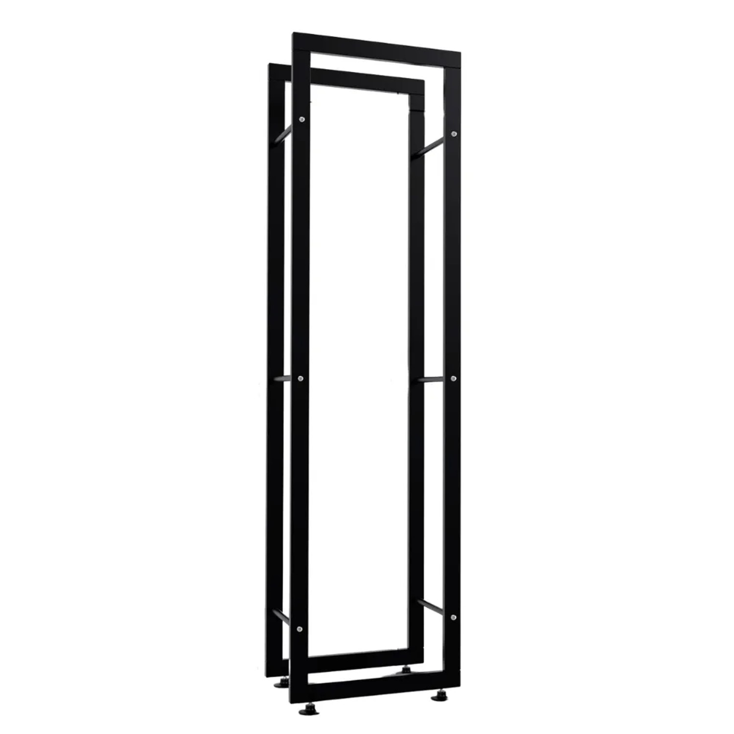 DELUKE Kaminholzregal Innen Metall SATLO Brennholzregal Innen Kaminholzständer Feuerholzregal Schwarz 25x40x150cm
