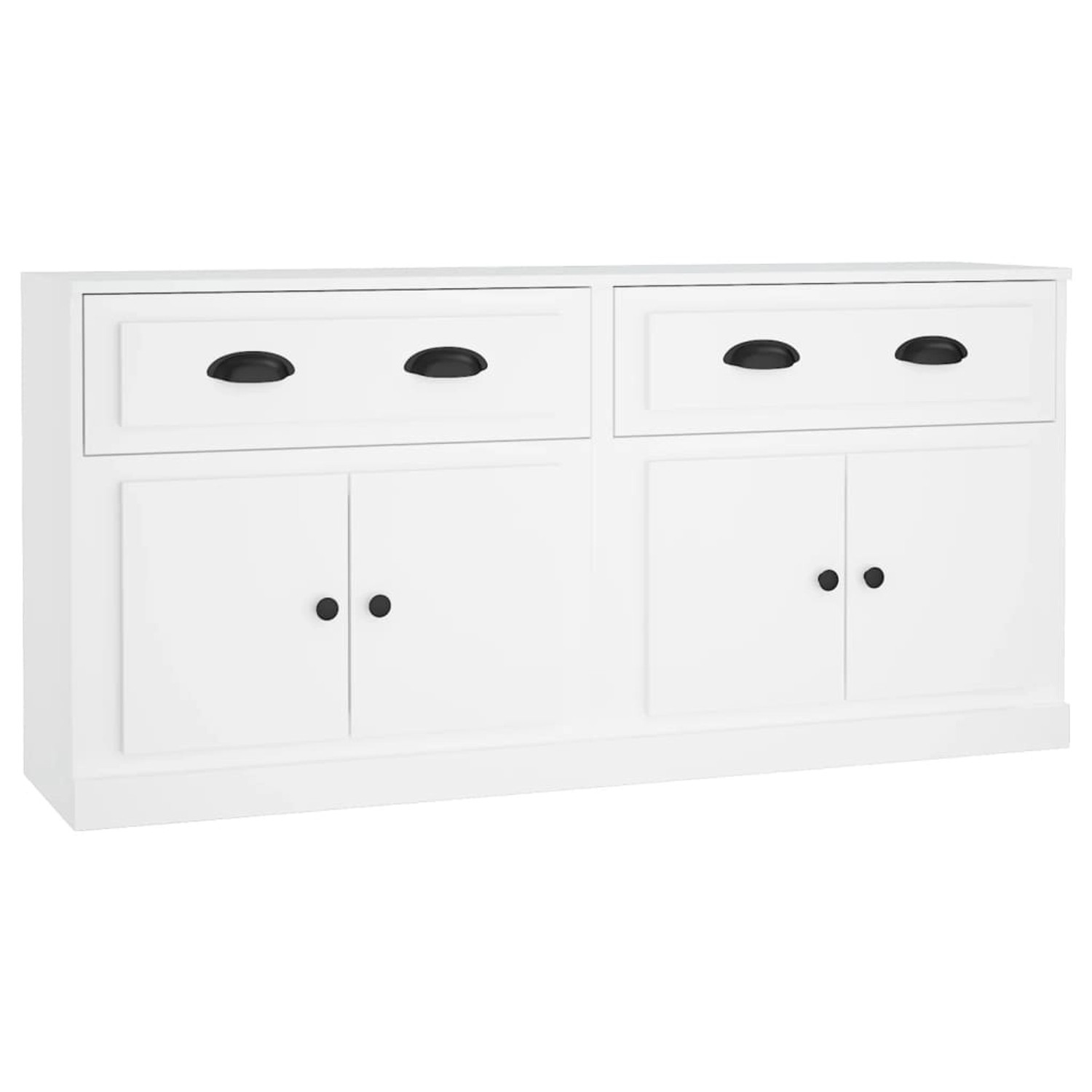 vidaXL Sideboards 2 Stk Weiß Holzwerkstoff 3185263