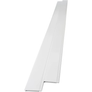 Weiße Kunststoffpaneele Duropan, 270 cm lang, 10,5 cm breit, für Wand- und Deckendekor.