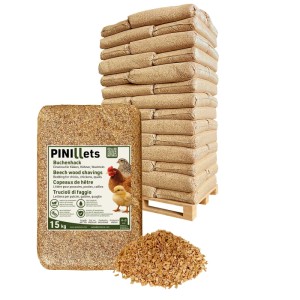 PINI Buchenhack Mittel 630 kg Einstreu für Hühner & Küken