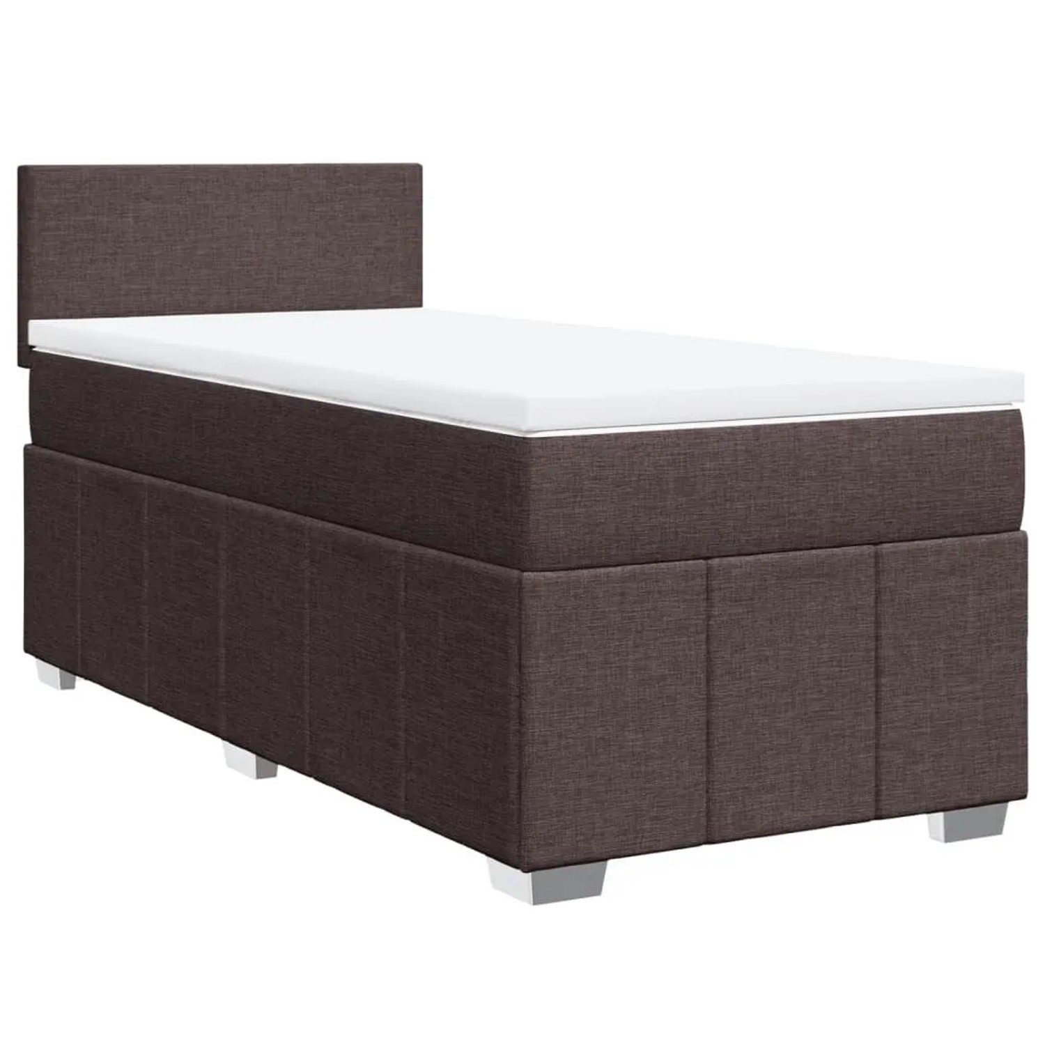 vidaXL Boxspringbett mit Matratze Dunkelbraun 90x190 cm Stoff 3286919 günstig online kaufen