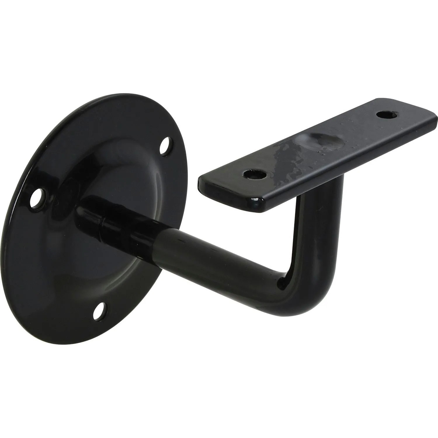 SCHÖSSWENDER Handlaufträger Rund Wandabstand 80 mm Schwarz Beschichtet