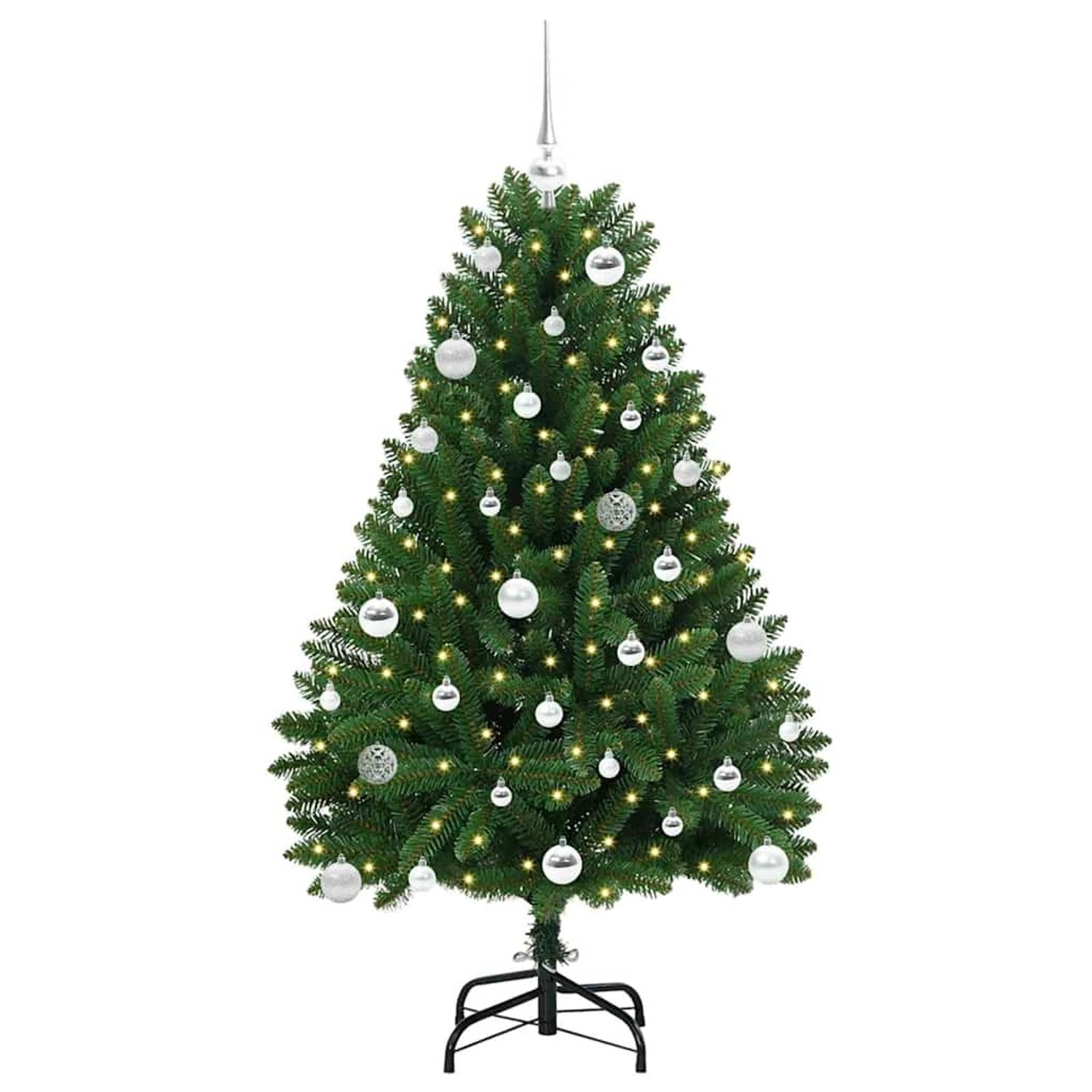 vidaXL Künstlicher Weihnachtsbaum Grün 150 cm PVC und Metall 3395681