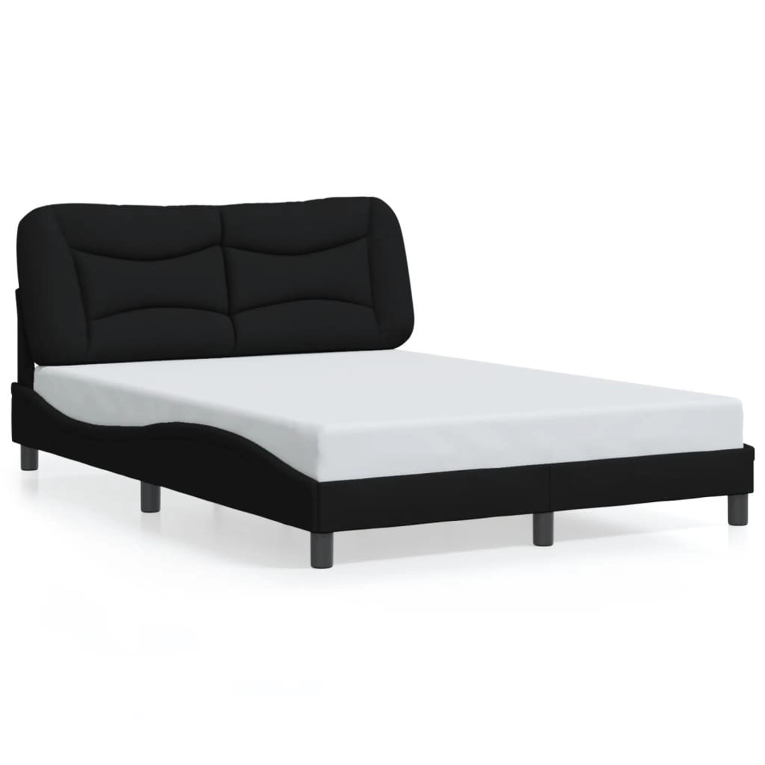 vidaXL Bettgestell ohne Matratze Hvar Schwarz 120x200 cm Stoff 3207760 günstig online kaufen
