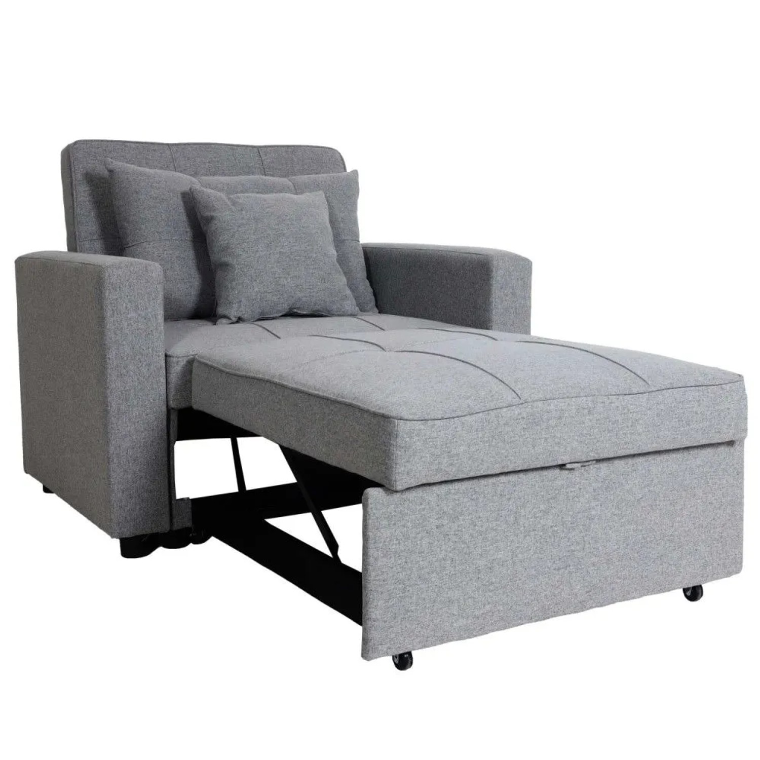 MCW Schlafsessel L90 Hellgrau Stoff/Textil