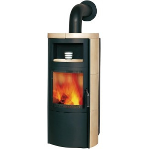 Hark Vito WW GT ECOplus Kaminofen Ofenkacheln Creme 8 kW wasserführend