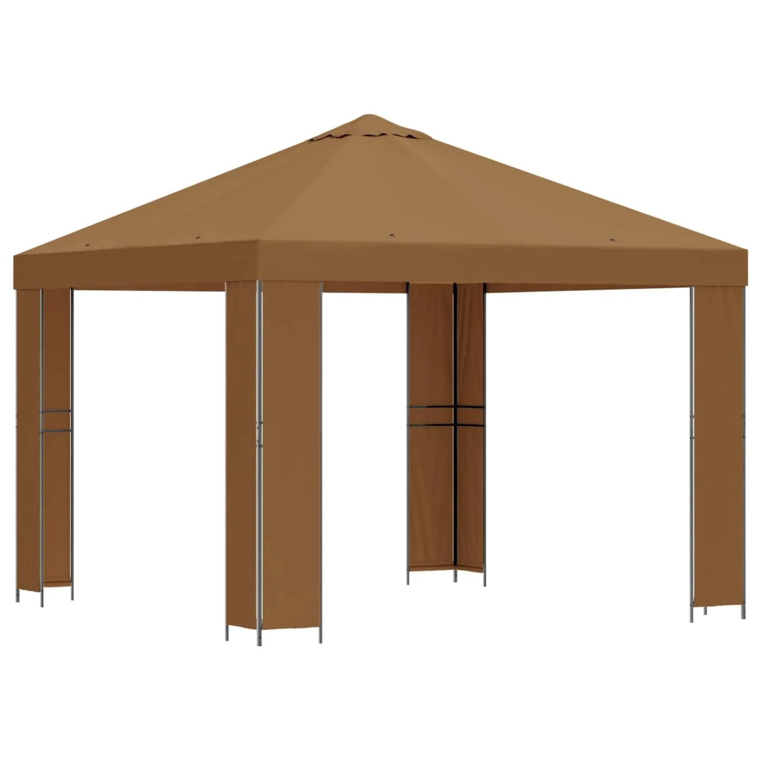 vidaXL Pavillon 3 x 3 m Beige Polyester und Stahl 190 900349