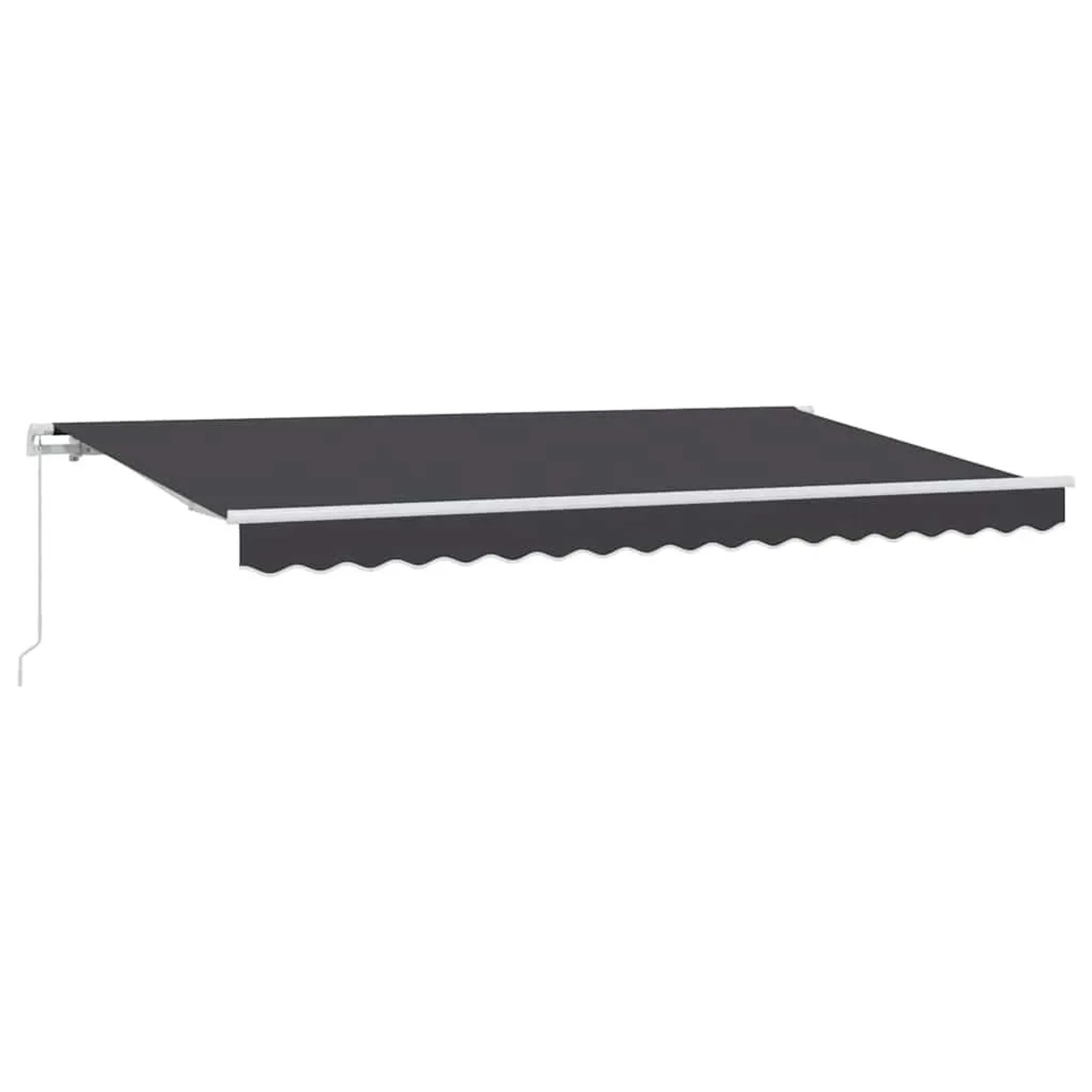 vidaXL Einziehbare Markise Anthrazit 400 x 200 cm Stoff 3329795